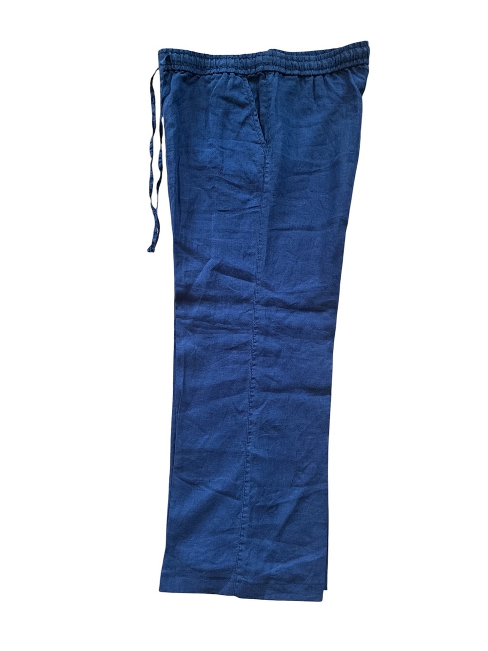 Tommy Bahama Womenโs Navy Drawstring 100% Linen Pants. Size Medium. - Picture 12 of 15